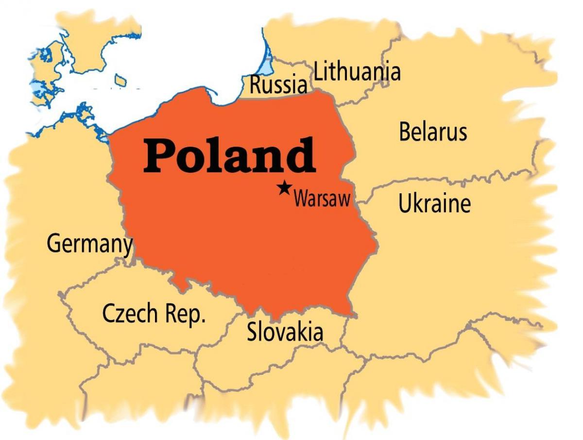 Карта Варшавы Европе