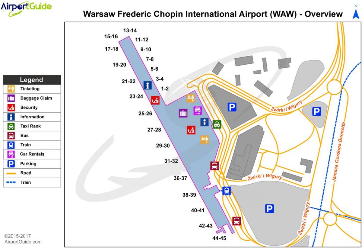Варшавский аэропорт waw карте