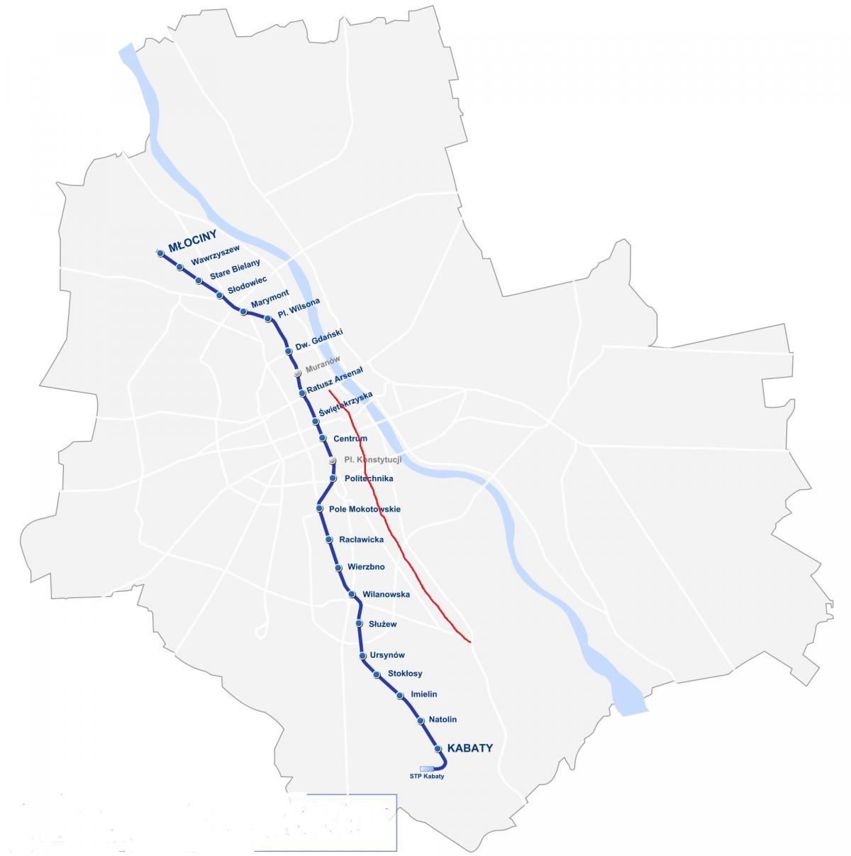 Карта Варшавы королевский маршрут 