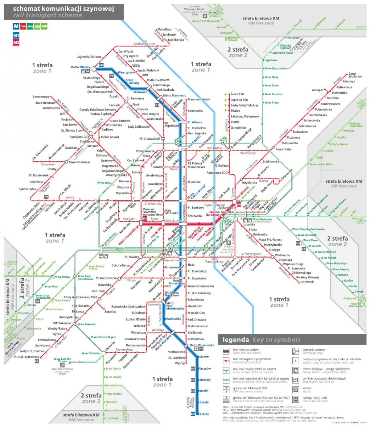 Варшава транспортную карту