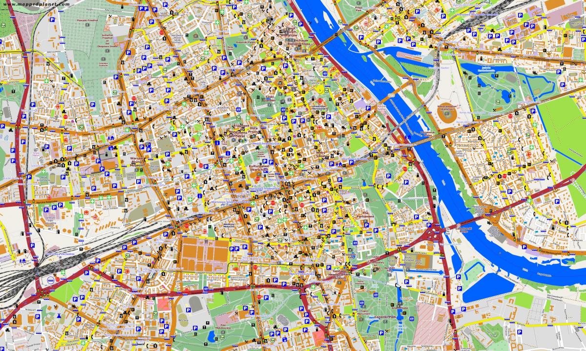 Карта Варшавы оффлайн 