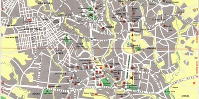 Карта достопримечательностей Варшавы 