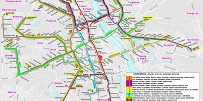 Карта Варшавы транзитом 