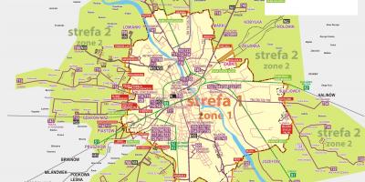 Карта Варшавы на автобусе 