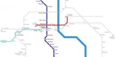 Карта метро Варшавы