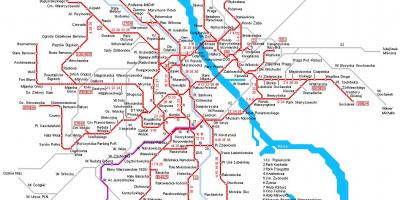 Варшава Железнодорожный карте