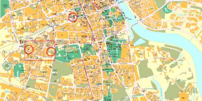 Карта улиц Варшавы и центра города 