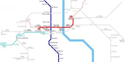 Карта метро в Варшаве Польша